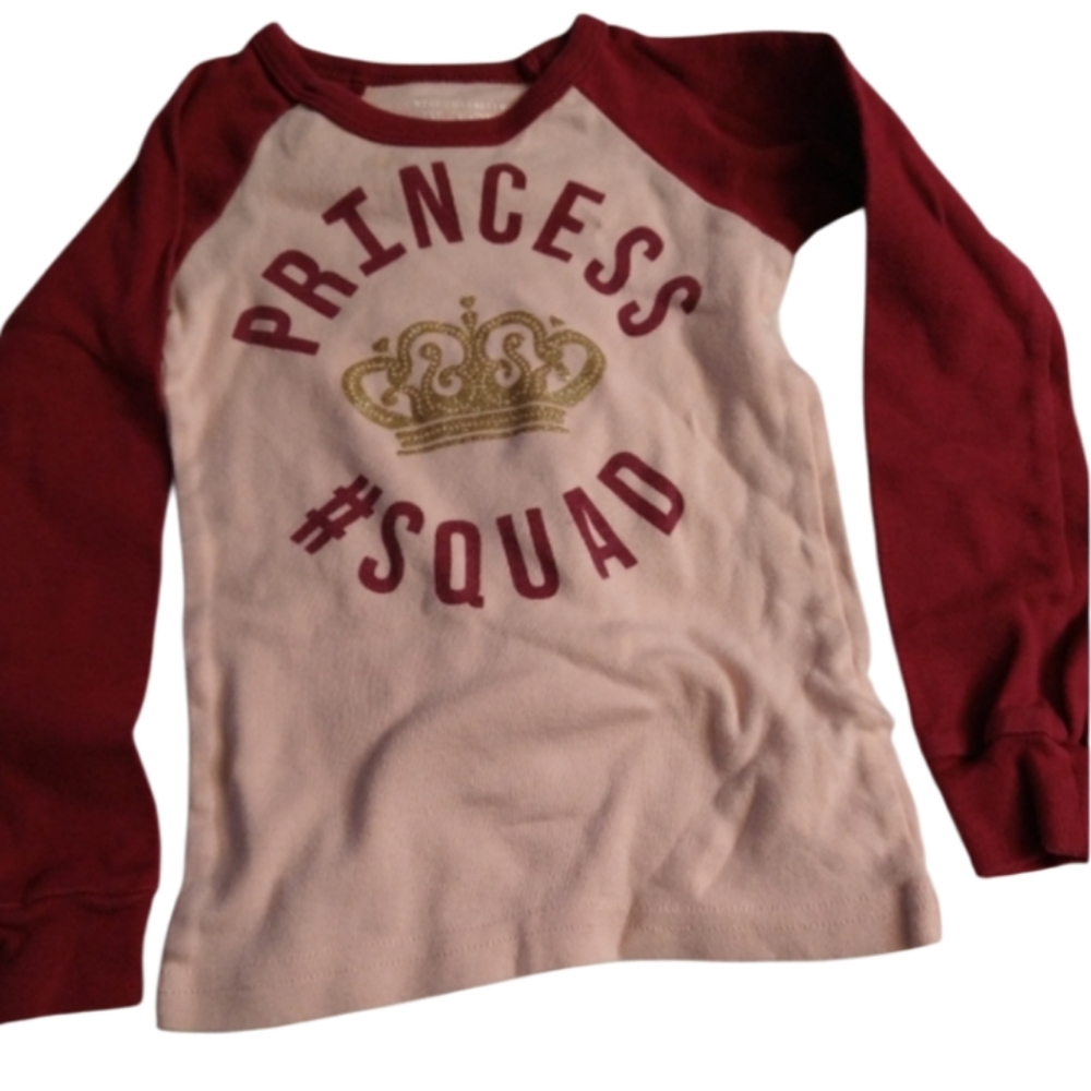 Size 2t princess squad long sleeve t-shirt